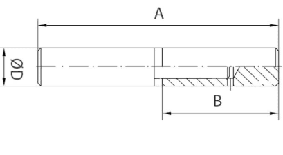 Medidas Pernios en bruto con arandela de latón 