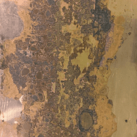 Chapas de cobre con desperfectos de 700x500 y 700x400 de espesor 0.3 mm