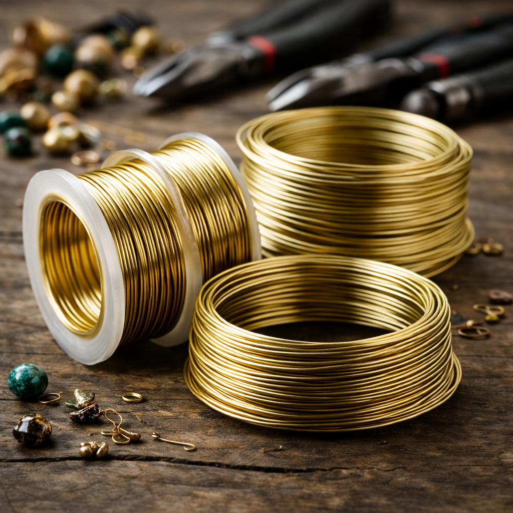Hilo o alambre de latón para artesanía
